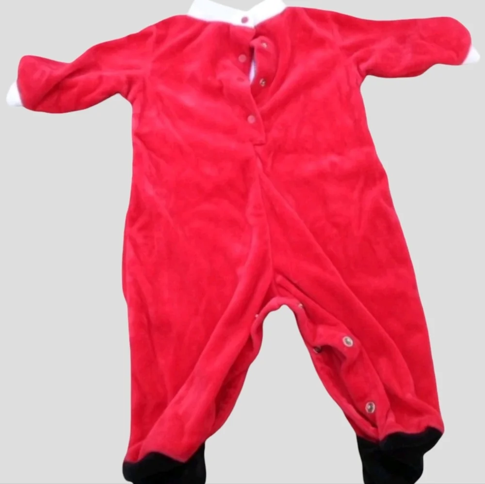 Kru Boys Festive Red Santa Bodysuit Size  6/9 Months